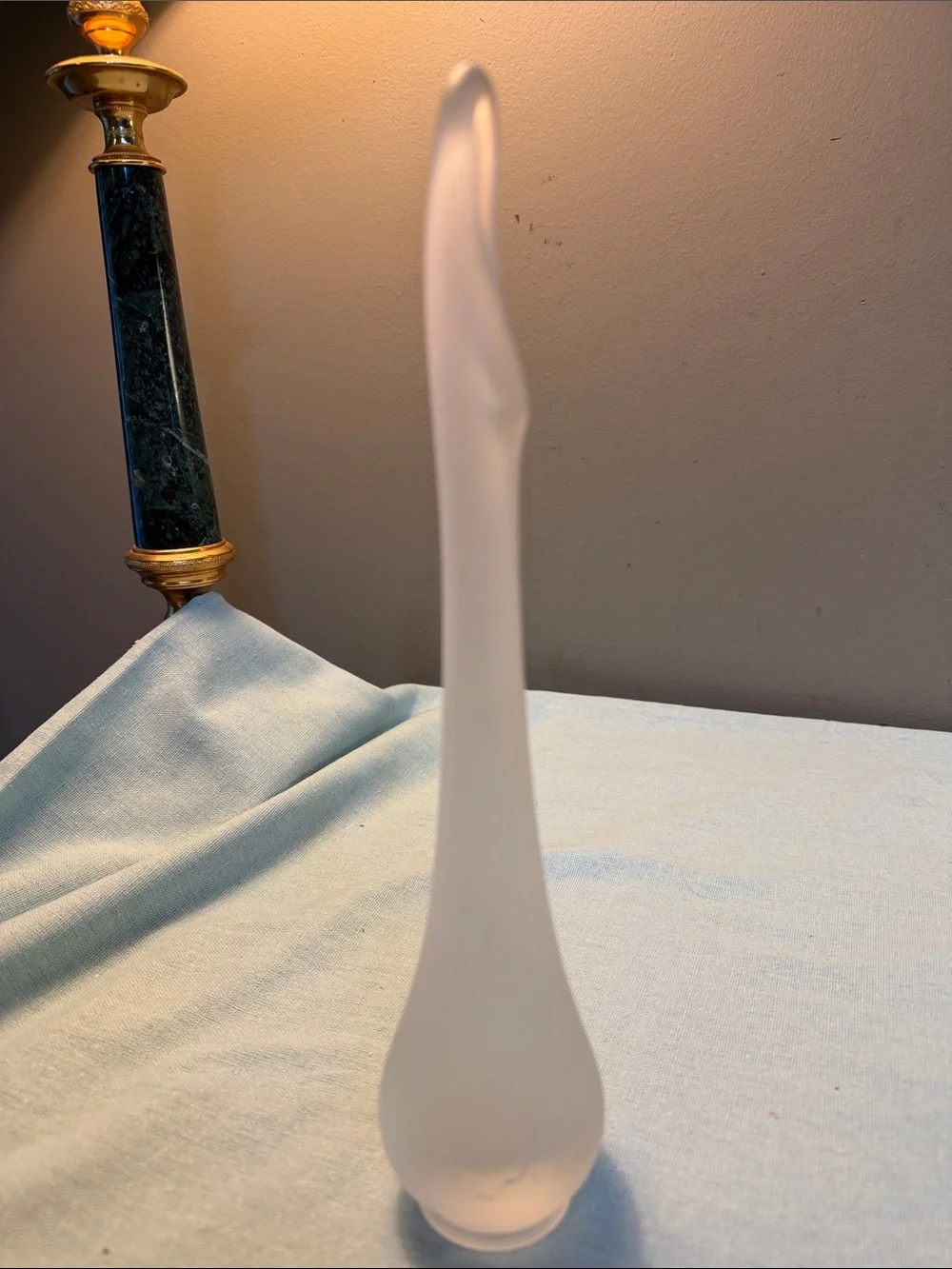 Vintage VIKING HAND MADE USA Frosted Glass Bud Vase - Home Accents